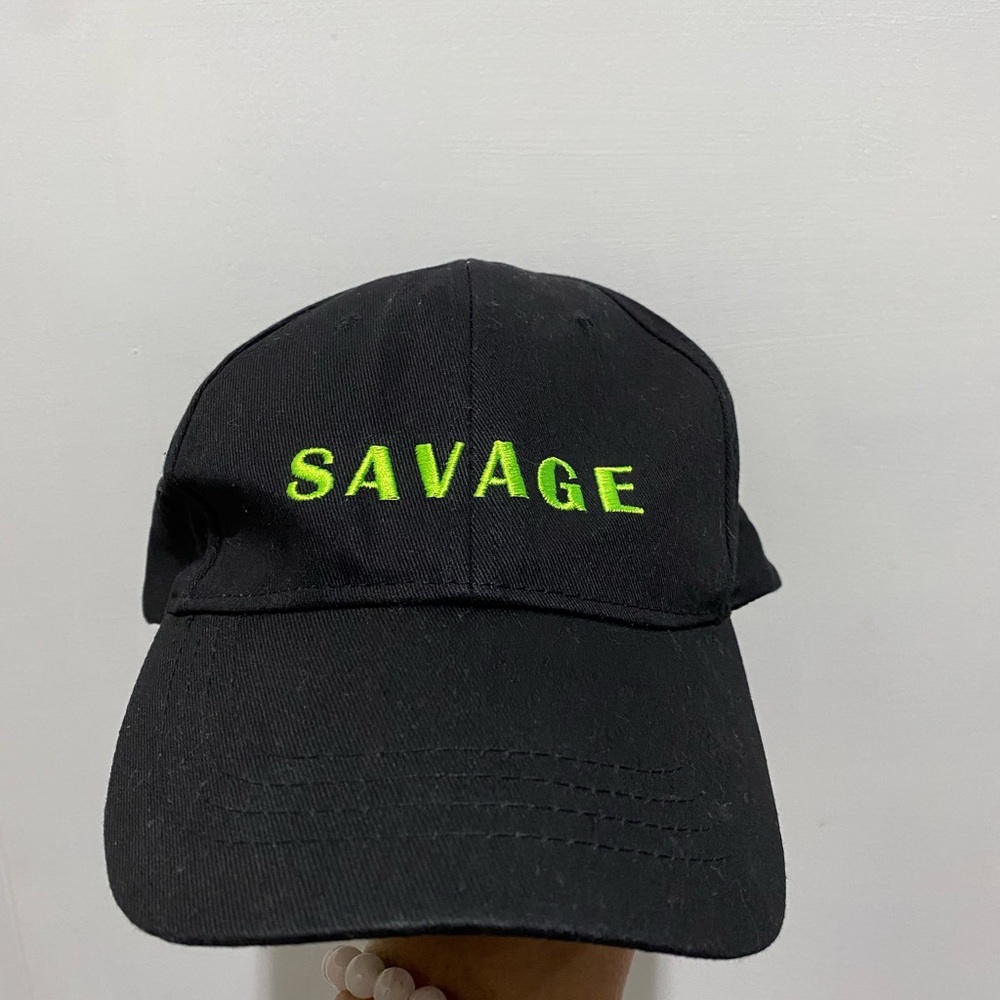 Savage Hat black & green 100% polyester